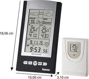 Stacja pogodowa Hama czarna (EWS-800) 9