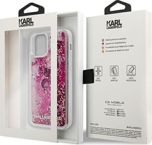 Karl Lagerfeld Karl Lagerfeld KLHCP12LROPI iPhone 12 Pro Max 6,7" różowy/pink hardcase Glitter Charms 6