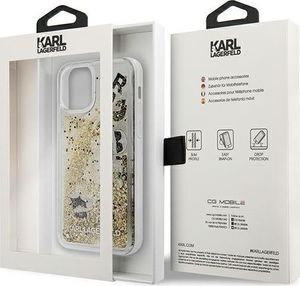 Karl Lagerfeld Karl Lagerfeld KLHCP12LROGO iPhone 12 Pro Max 6,7" złoty/gold hardcase Glitter Charms 5