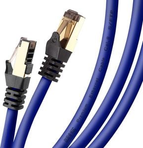 Duronic Duronic CAT 8 1,5 m Kabel sieciowy S/FTP niebieski transmisja 40GB skrętka LAN pachcord 1