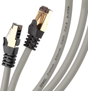Duronic Duronic CAT 8 Kabel sieciowy S/FTP szary 0,5 m transmisja 40GB skrętka LAN pachcord 1