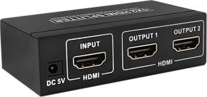Qoltec Splitter HDMI 1x2, czarny 1