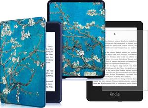 Pokrowiec Alogy Smart Case do Kindle Paperwhite 4 Kwitnący migdałowiec + Szkło 8