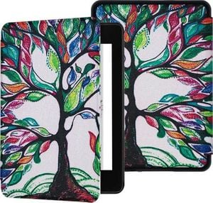 Pokrowiec Alogy Smart Case Kindle Paperwhite 4 Kolorowe drzewko + Szkło 1