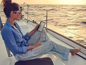 Pokrowiec Alogy Smart Case Kindle Paperwhite 4 Granatowy + Szkło 5