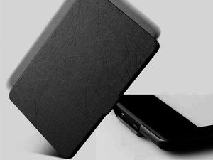 Pokrowiec Alogy Etui Alogy Leather Smart Case Kindle Paperwhite 1/2/3 Czarne + Szkło uniwersalny 3