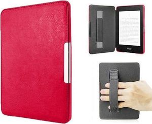 Pokrowiec Alogy Etui Kindle do Paperwhite 1 2 3 na magnes z paskiem różowe uniwersalny 2