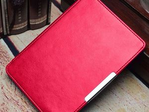 Pokrowiec Alogy Etui Kindle do Paperwhite 1 2 3 na magnes z paskiem różowe uniwersalny 4