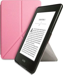 Pokrowiec 4kom.pl Etui origami do Kindle Paperwhite 1 2 3 na magnes różowe uniwersalny 2