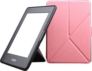 Pokrowiec 4kom.pl Etui origami do Kindle Paperwhite 1 2 3 na magnes różowe uniwersalny 3