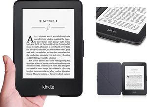Pokrowiec 4kom.pl Etui origami do Kindle Paperwhite 1 2 3 na magnes różowe uniwersalny 5