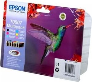 Tusz Epson Tusz Claria R265/360 T0807 6pack, 6x7,4ml 1