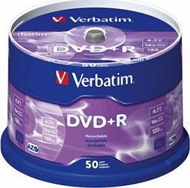 Verbatim DVD+R 4.7 GB 16x 50 sztuk (43550) 1