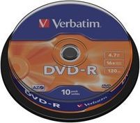 Verbatim DVD-R 4.7 GB 16x 10 sztuk (43523) 1