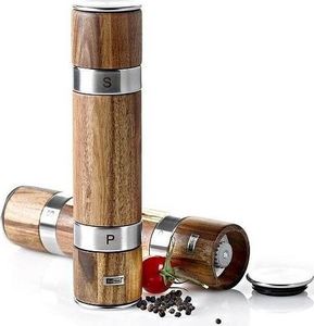 Młynek do przypraw AdHoc Młynek Podwójny z Drewna Akacjowego do Pieprzu i Soli DOUMILL AdHoc uniwersalny 2