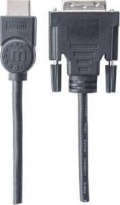 Kabel Manhattan HDMI - DVI-D 1.8m czarny (372503) 2