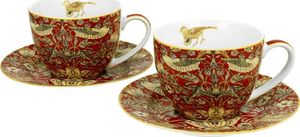 DUO Filiżanki ze spodkami 280 ml komplet 2 szt. RED William Morris DUO uniwersalny 2