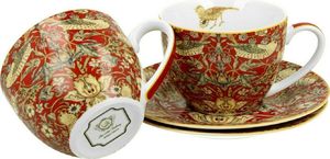 DUO Filiżanki ze spodkami 280 ml komplet 2 szt. RED William Morris DUO uniwersalny 4