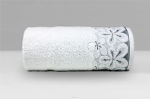 Greno Ręcznik Greno Bella 50x90 biały we wzory kwiatowe GRENO 1