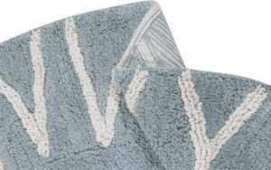 Lorena Canals Dywan dziecięcy ROUND ABC Vintage Azul Natural 150x150 niebieski LORENA CANALS 4