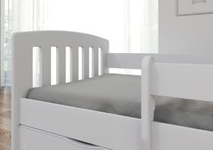 Kocot Kids Łóżko CLASSIC 1 białe z barierką dla dzieci 5