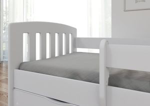 Kocot Kids Łóżko CLASSIC 1 białe z szufladą dla dziecka polskiej produkcji 3