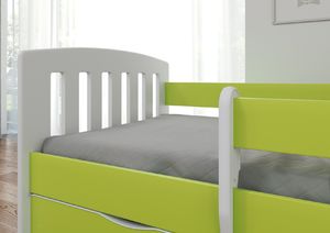 Kocot Kids Łóżko CLASSIC 1 zielone dla dzieci z barierką 4