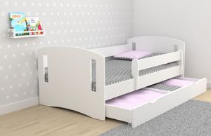 Kocot Kids Łóżko CLASSIC 2 białe z barierką polskiej produkcji 3