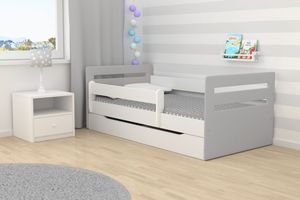 Kocot Kids Łóżko TOMI MIX 140x80 białe/szare dla dzieci 4