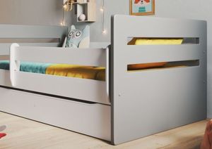 Kocot Kids Łóżko TOMI MIX 180x80 białe/szare dla dziecka z barierką 5