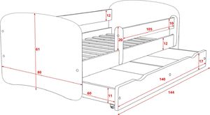 Kocot Kids Łóżko BABY DREAMS dla dzieci z szufladą polskie Kocot Kids 5