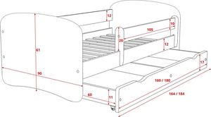 Kocot Kids Łóżko BABY DREAMS kraina lodu 160 dziecięce z barierką Kocot Kids 5