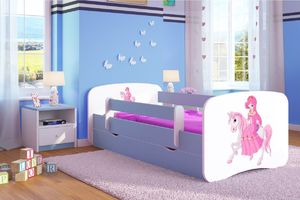Kocot Kids Łóżko BABY DREAMS księżniczka na koniu 140 z barierką 2