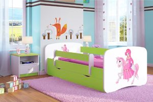 Kocot Kids Łóżko BABY DREAMS księżniczka na koniu 140 z barierką 4