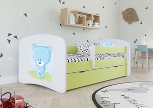 Kocot Kids Łóżko BABY DREAMS niebieski miś dziecięce z szufladą 2