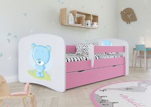 Kocot Kids Łóżko BABY DREAMS niebieski miś dziecięce z szufladą 3