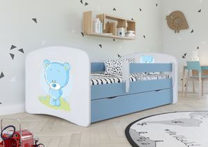 Kocot Kids Łóżko BABY DREAMS niebieski miś dziecięce z szufladą 5