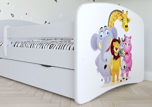 Kocot Kids Łóżko BABY DREAMS zoo dla dziecka z barierką 3