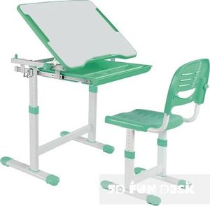 FunDesk Biurko PICCOLINO zielone z krzesłem regulowane zestaw FUN DESK 1