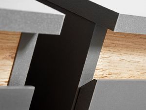 ASM Meble Meblościanka MODO antracyt z podświetlanymi witrynami ASM Meble 11