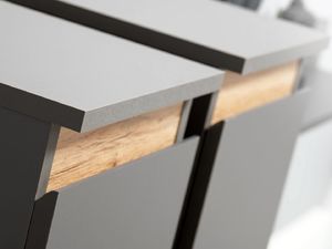 ASM Meble Meblościanka MODO antracyt z podświetlanymi witrynami ASM Meble 7