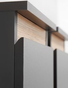 ASM Meble Meblościanka MODO antracyt z podświetlanymi witrynami ASM Meble 8