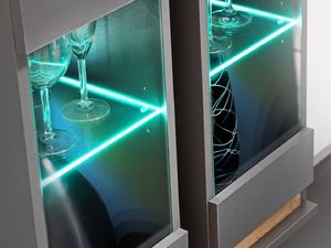 ASM Meble Meblościanka MODO antracyt z podświetlanymi witrynami ASM Meble 9