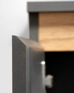 ASM Meble Meblościanka MODO antracyt z podświetlanymi witrynami ASM Meble 10