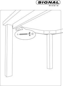 Signal Stół POPRAD II brąz miodowy/sosna patyna rozkładany drewniany SIGNAL 3