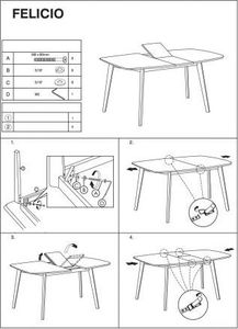 Signal Stół FELICIO II biały/dąb rozkładany drewniany do salonu SIGNAL 3
