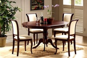 Signal Stół OLIVIA ciemny orzech rozkładany w stylu kolonialnym SIGNAL 2