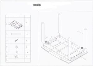 Signal Stół GD-020 biały rozkładany nowoczesny do jadalni SIGNAL 3