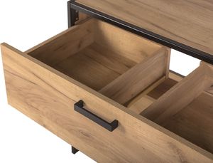 Comad Szafka pod umywalkę nablatową BROOKLIN 90 cm dąb craft złoty stojąca COMAD 3