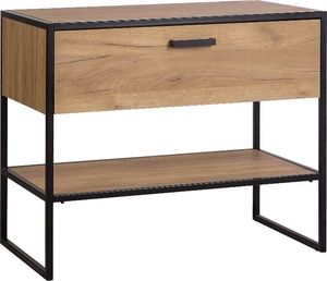 Comad Szafka pod umywalkę nablatową BROOKLIN 90 cm dąb craft złoty stojąca COMAD 5